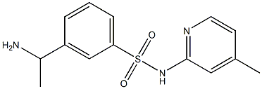 3-(1-aminoethyl)-N-(4-methylpyridin-2-yl)benzene-1-sulfonamide Struktur