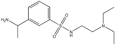 3-(1-aminoethyl)-N-[2-(diethylamino)ethyl]benzene-1-sulfonamide Struktur