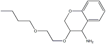 3-(2-butoxyethoxy)-3,4-dihydro-2H-1-benzopyran-4-amine Struktur