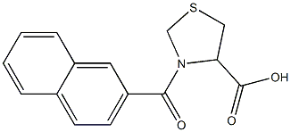 3-(2-naphthoyl)-1,3-thiazolidine-4-carboxylic acid Struktur