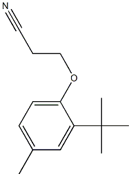 3-(2-tert-butyl-4-methylphenoxy)propanenitrile Struktur