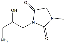 3-(3-amino-2-hydroxypropyl)-1-methylimidazolidine-2,4-dione Struktur