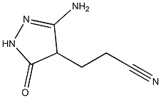 3-(3-amino-5-oxo-4,5-dihydro-1H-pyrazol-4-yl)propanenitrile Struktur