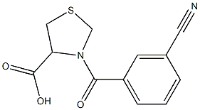 3-(3-cyanobenzoyl)-1,3-thiazolidine-4-carboxylic acid Struktur