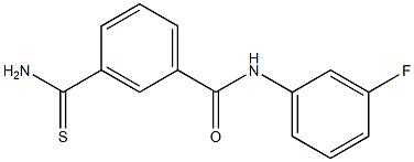 3-(aminocarbonothioyl)-N-(3-fluorophenyl)benzamide Struktur