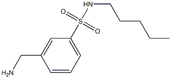 3-(aminomethyl)-N-pentylbenzene-1-sulfonamide Struktur