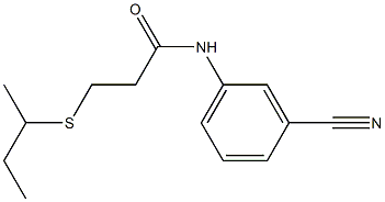 3-(butan-2-ylsulfanyl)-N-(3-cyanophenyl)propanamide Struktur