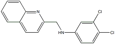 3,4-dichloro-N-(quinolin-2-ylmethyl)aniline Struktur