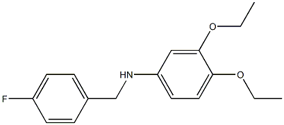 3,4-diethoxy-N-[(4-fluorophenyl)methyl]aniline Struktur