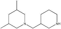 3,5-dimethyl-1-(piperidin-3-ylmethyl)piperidine Struktur