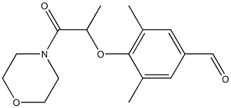 3,5-dimethyl-4-{[1-(morpholin-4-yl)-1-oxopropan-2-yl]oxy}benzaldehyde Struktur