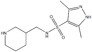 3,5-dimethyl-N-(piperidin-3-ylmethyl)-1H-pyrazole-4-sulfonamide Struktur