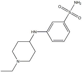 3-[(1-ethylpiperidin-4-yl)amino]benzene-1-sulfonamide Struktur