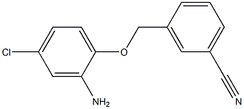 3-[(2-amino-4-chlorophenoxy)methyl]benzonitrile Struktur