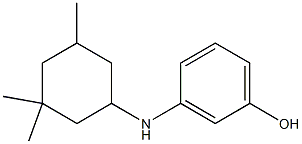 3-[(3,3,5-trimethylcyclohexyl)amino]phenol Struktur