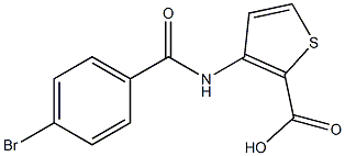 3-[(4-bromobenzoyl)amino]thiophene-2-carboxylic acid Struktur