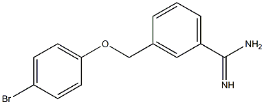 3-[(4-bromophenoxy)methyl]benzenecarboximidamide Struktur