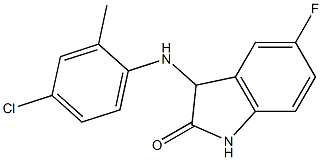 3-[(4-chloro-2-methylphenyl)amino]-5-fluoro-2,3-dihydro-1H-indol-2-one Struktur