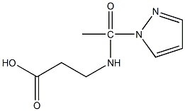 3-[1-(1H-pyrazol-1-yl)acetamido]propanoic acid Struktur