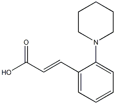 3-[2-(piperidin-1-yl)phenyl]prop-2-enoic acid Struktur