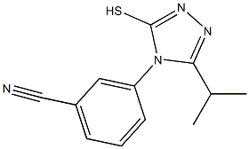 3-[3-(propan-2-yl)-5-sulfanyl-4H-1,2,4-triazol-4-yl]benzonitrile Struktur