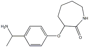 3-[4-(1-aminoethyl)phenoxy]azepan-2-one Struktur