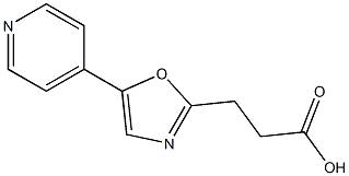 3-[5-(pyridin-4-yl)-1,3-oxazol-2-yl]propanoic acid Struktur