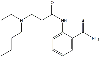 3-[butyl(ethyl)amino]-N-(2-carbamothioylphenyl)propanamide Struktur