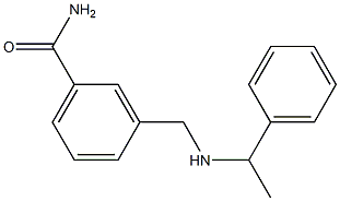 3-{[(1-phenylethyl)amino]methyl}benzamide Struktur