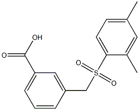 3-{[(2,4-dimethylbenzene)sulfonyl]methyl}benzoic acid Struktur