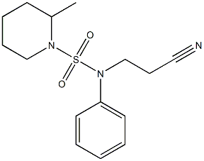 3-{[(2-methylpiperidine-1-)sulfonyl](phenyl)amino}propanenitrile Struktur