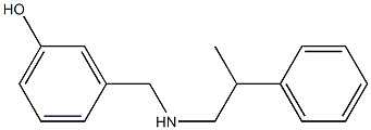 3-{[(2-phenylpropyl)amino]methyl}phenol Struktur