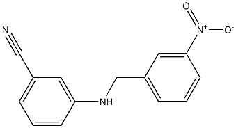 3-{[(3-nitrophenyl)methyl]amino}benzonitrile Struktur