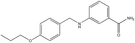 3-{[(4-propoxyphenyl)methyl]amino}benzamide Struktur