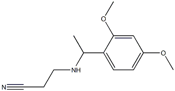 3-{[1-(2,4-dimethoxyphenyl)ethyl]amino}propanenitrile Struktur