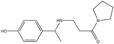 3-{[1-(4-hydroxyphenyl)ethyl]amino}-1-(pyrrolidin-1-yl)propan-1-one Struktur