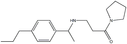 3-{[1-(4-propylphenyl)ethyl]amino}-1-(pyrrolidin-1-yl)propan-1-one Struktur