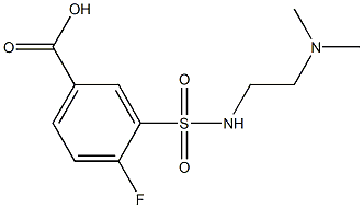 3-{[2-(dimethylamino)ethyl]sulfamoyl}-4-fluorobenzoic acid Struktur