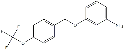 3-{[4-(trifluoromethoxy)phenyl]methoxy}aniline Struktur