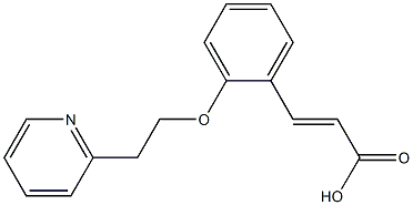 3-{2-[2-(pyridin-2-yl)ethoxy]phenyl}prop-2-enoic acid Struktur