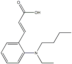 3-{2-[butyl(ethyl)amino]phenyl}prop-2-enoic acid Struktur