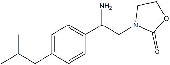 3-{2-amino-2-[4-(2-methylpropyl)phenyl]ethyl}-1,3-oxazolidin-2-one Struktur