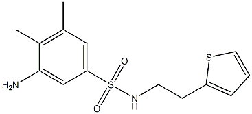 3-amino-4,5-dimethyl-N-[2-(thiophen-2-yl)ethyl]benzene-1-sulfonamide Struktur