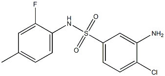 3-amino-4-chloro-N-(2-fluoro-4-methylphenyl)benzene-1-sulfonamide Struktur