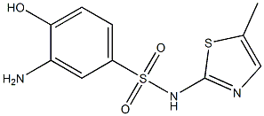 3-amino-4-hydroxy-N-(5-methyl-1,3-thiazol-2-yl)benzene-1-sulfonamide Struktur