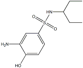 3-amino-4-hydroxy-N-(pentan-3-yl)benzene-1-sulfonamide Struktur