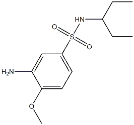 3-amino-4-methoxy-N-(pentan-3-yl)benzene-1-sulfonamide Struktur