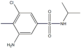 3-amino-5-chloro-4-methyl-N-(propan-2-yl)benzene-1-sulfonamide Struktur