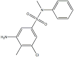 3-amino-5-chloro-N,4-dimethyl-N-phenylbenzene-1-sulfonamide Struktur