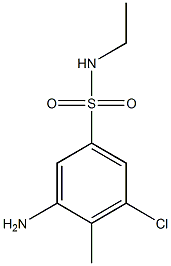 3-amino-5-chloro-N-ethyl-4-methylbenzene-1-sulfonamide Struktur